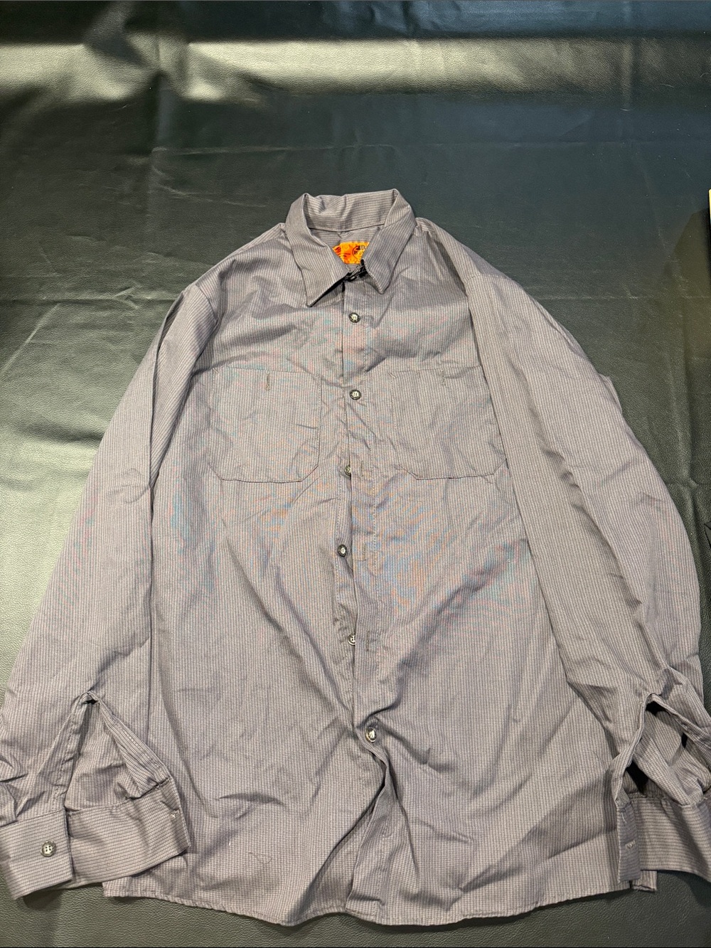 Men's Long-Sleeve uniform shirt in Subtle Gray Stripe